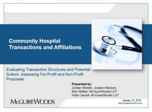 Community Hospital Transactions and Affiliations Webinar Image