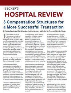 Three Compensation Structures for a More Successful Transaction Cover