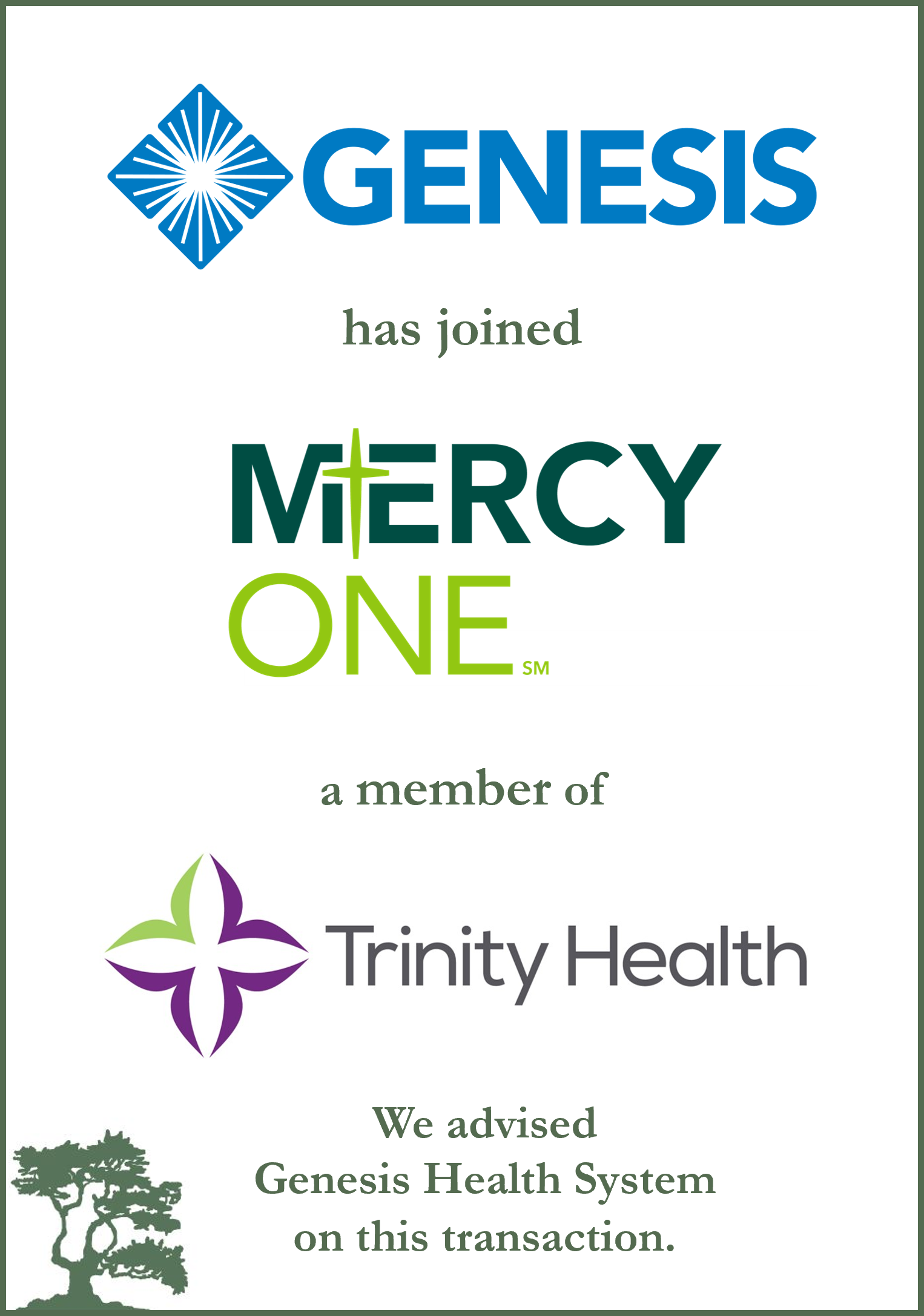 Genesis Health System Has Joined Mercyone Juniper Advisory